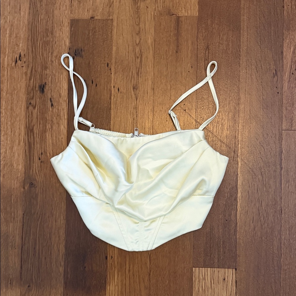 Princess Polly Cream Crop Top